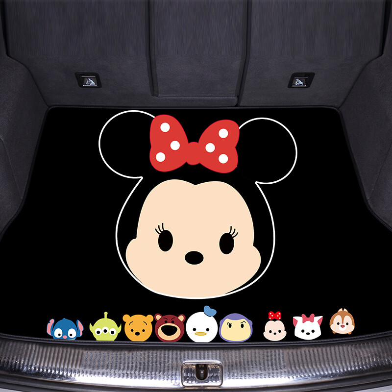 適用于卡通汽車后備箱墊女士大眾高爾夫POLO軒逸卡羅拉騏達雷凌 卡通米奇